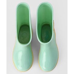 Cute Walk by Babyhug Comfortable slip on with Anti skid Rain Boot - Mint & Yellow