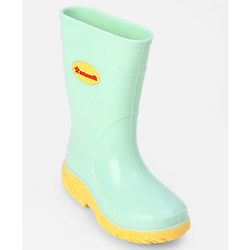 Cute Walk by Babyhug Comfortable slip on with Anti skid Rain Boot - Mint & Yellow