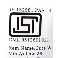 Cute Walk by Babyhug Comfortable slip on with Anti skid Rain Boot - Mint & Yellow