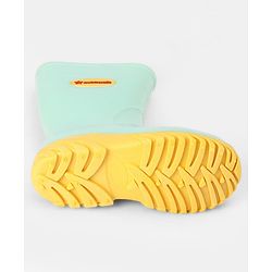 Cute Walk by Babyhug Comfortable slip on with Anti skid Rain Boot - Mint & Yellow