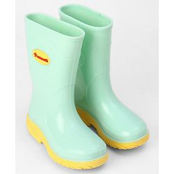 Cute Walk by Babyhug Comfortable slip on with Anti skid Rain Boot - Mint & Yellow