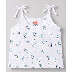 Babyhug 100% Cotton Cambric Woven Sleeveless Shoulder Tie Knot Slip With Floral Print Pack of 3 - Multicolor