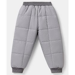 Babyhug Woven Full Jacket and Pant with Full Sleeves and Train Print in Grey for 0-1 Month