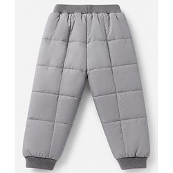 Babyhug Woven Full Jacket and Pant with Full Sleeves and Train Print in Grey for 0-1 Month