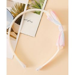 Babyhug Hair Band With Bow Applique - Pink