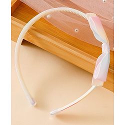 Babyhug Hair Band With Bow Applique - Pink