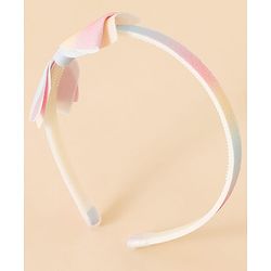 Babyhug Hair Band With Bow Applique - Pink