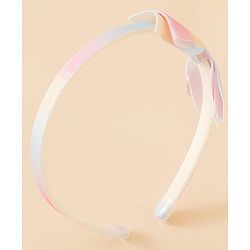 Babyhug Hair Band With Bow Applique - Pink