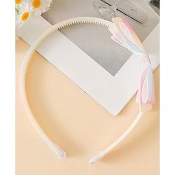 Babyhug Hair Band With Bow Applique - Pink