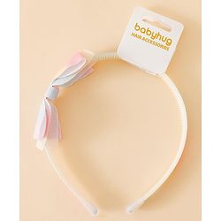 Babyhug Hair Band With Bow Applique - Pink