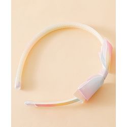 Babyhug Hair Band With Bow Applique - Pink
