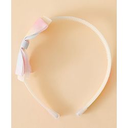 Babyhug Hair Band With Bow Applique - Pink