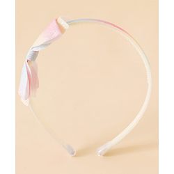 Babyhug Hair Band With Bow Applique - Pink