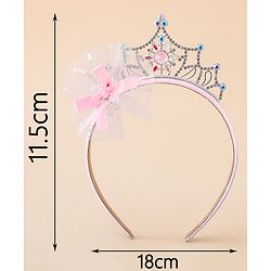Babyhug Free Size Hair Bands With Embellished Bow Applique - Pink