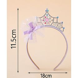 Babyhug Free Size Hair Bands With Embellished Bow Applique - Purple