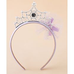 Babyhug Free Size Hair Bands With Embellished Bow Applique - Purple