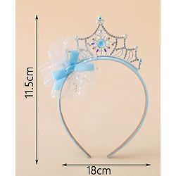 Babyhug Free Size Hair Bands With Embellished Bow Applique - Blue
