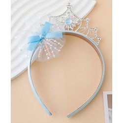 Babyhug Free Size Hair Bands With Embellished Bow Applique - Blue