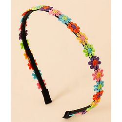 Babyhug Floral Applique Detailed Hair Band Pack of 2 - Red and Blue