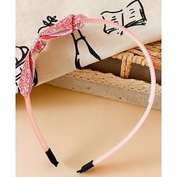 Babyhug Hair Band With Bow Applique - Gold