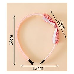 Babyhug Hair Band With Bow Applique - Gold