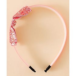 Babyhug Hair Band With Bow Applique - Gold