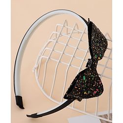Babyhug Hair Band With Bow Applique - Gold