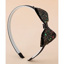 Babyhug Hair Band With Bow Applique - Gold