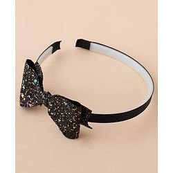 Babyhug Hair Band With Bow Applique - Gold