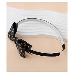 Babyhug Hair Band With Bow Applique - Gold