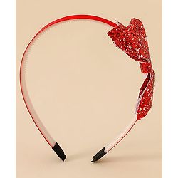 Babyhug Hair Band With Bow Applique - Gold