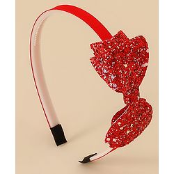 Babyhug Hair Band With Bow Applique - Gold
