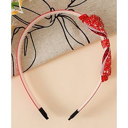 Babyhug Hair Band With Bow Applique - Gold