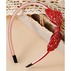 Babyhug Hair Band With Bow Applique - Gold