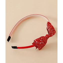 Babyhug Hair Band With Bow Applique - Gold