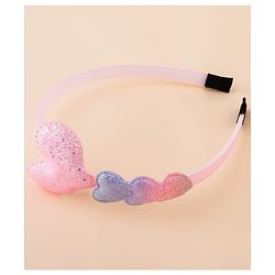 Babyhug Glitter Heart Hair Band -Free Size-Pink