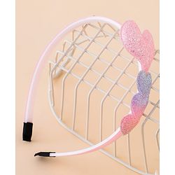 Babyhug Glitter Heart Hair Band -Free Size-Pink