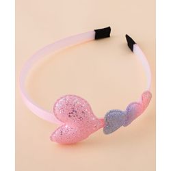 Babyhug Glitter Heart Hair Band -Free Size-Pink