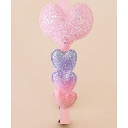 Babyhug Glitter Heart Hair Band -Free Size-Pink