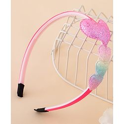 Babyhug Glitter Heart Hair Band -Free Size-Pink