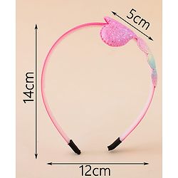 Babyhug Glitter Heart Hair Band -Free Size-Pink