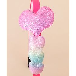Babyhug Glitter Heart Hair Band -Free Size-Pink