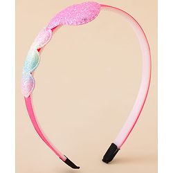 Babyhug Glitter Heart Hair Band -Free Size-Pink