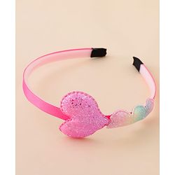 Babyhug Glitter Heart Hair Band -Free Size-Pink