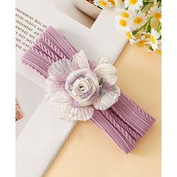 Babyhug Floral Applique Headband- Purple