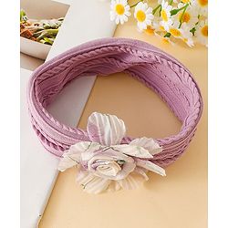 Babyhug Floral Applique Headband- Purple
