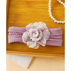 Babyhug Floral Applique Headband- Purple
