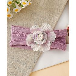 Babyhug Floral Applique Headband- Purple