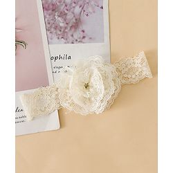 Babyhug Headband With  Floral Applique - Beige