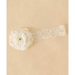 Babyhug Headband With  Floral Applique - Beige